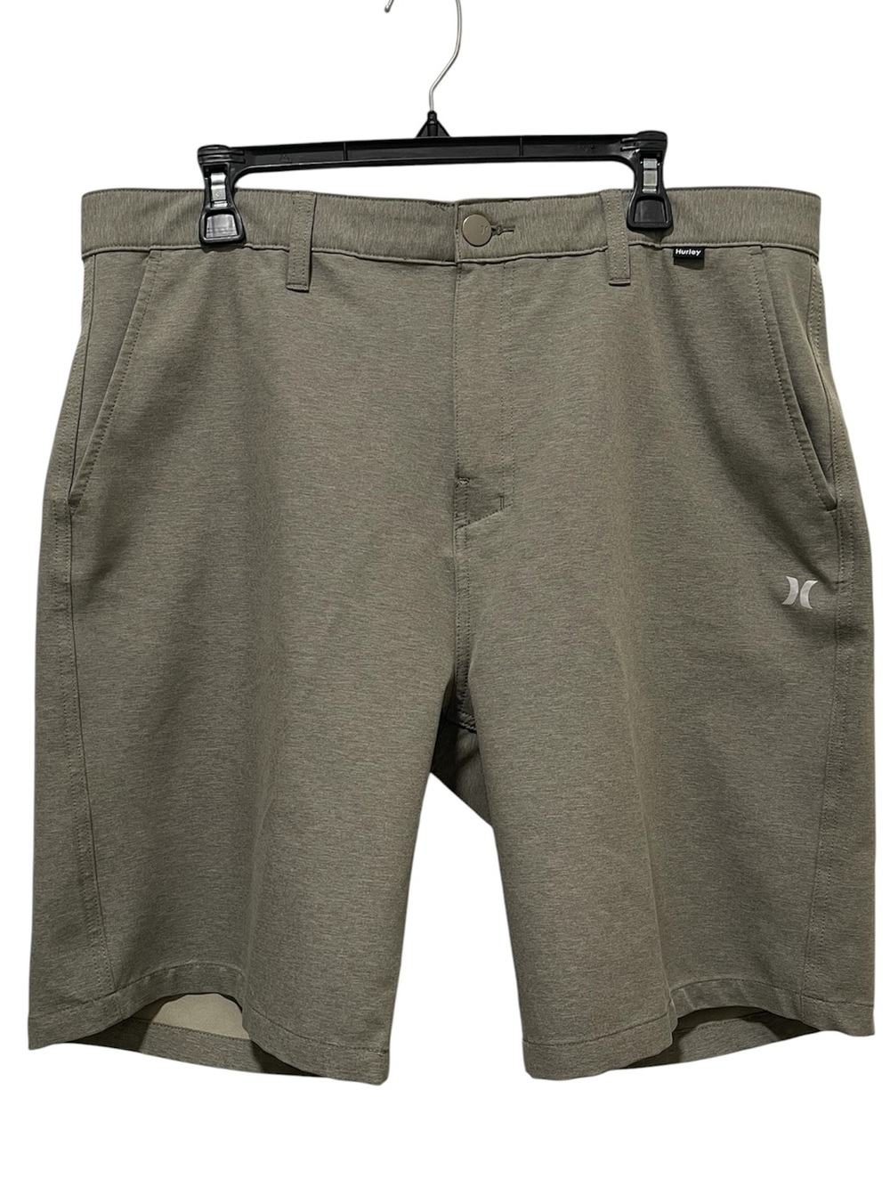 Hurley Hybrid Space Dye Performance Walk Short Lightweight Stretch Grey Men 36